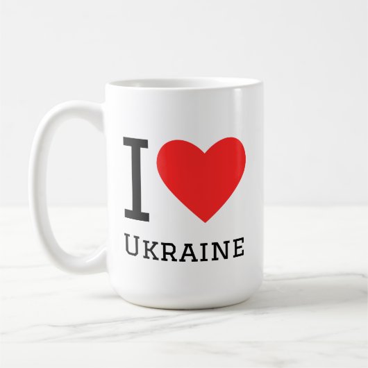 Ich liebe die Ukraine Kaffeetasse (Links)