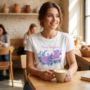 Ich liebe die Ukraine. Petrikivka-Kunst Aquarelle T-Shirt