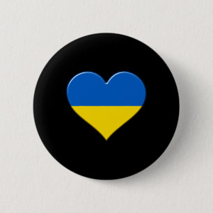 Ich liebe die ukrainische Nationalflagge Stolz Her Button