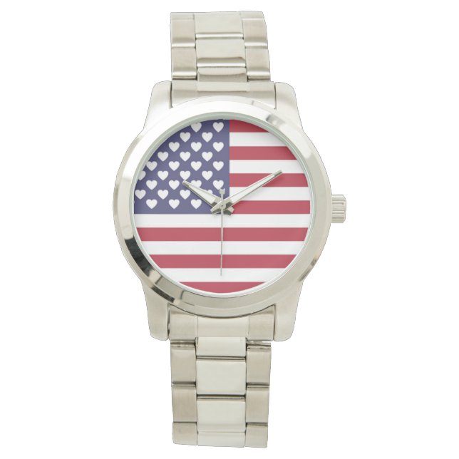 ICH LIEBE DIE USA ARMBANDUHR (Vorderseite)