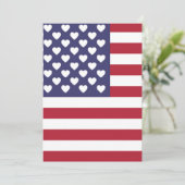 ICH LIEBE DIE USA EINLADUNG (Stehend Vorderseite)