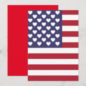 ICH LIEBE DIE USA EINLADUNG (Vorne/Hinten)