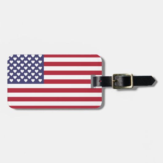 ICH LIEBE DIE USA GEPÄCKANHÄNGER (Vorderseite horizontal)