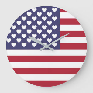 ICH LIEBE DIE USA GROßE WANDUHR