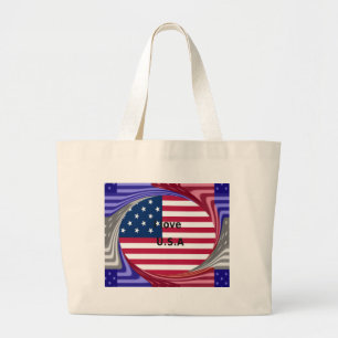 ICH LIEBE DIE USA JUMBO STOFFBEUTEL