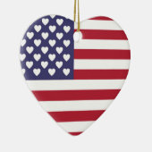 ICH LIEBE DIE USA KERAMIK ORNAMENT (Rechts)