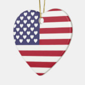 ICH LIEBE DIE USA KERAMIK ORNAMENT (Links)