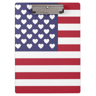 ICH LIEBE DIE USA KLEMMBRETT