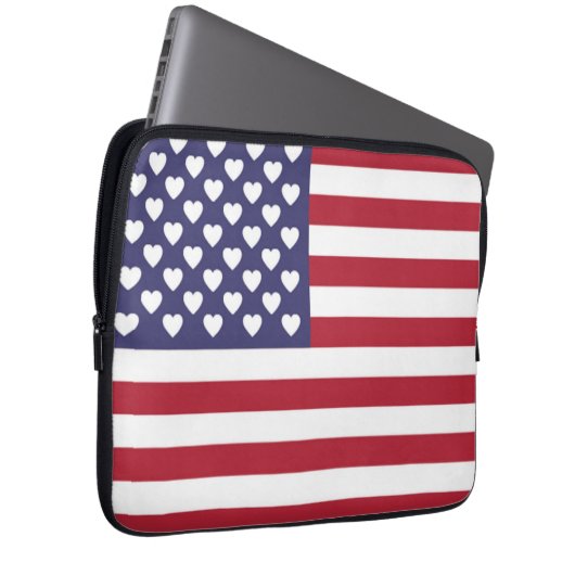 ICH LIEBE DIE USA LAPTOPSCHUTZHÜLLE (Vorne Rechts)