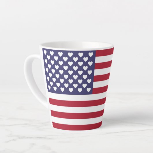 ICH LIEBE DIE USA MILCHTASSE (Linke Ecke)