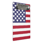 ICH LIEBE DIE USA MINI KLEMMBRETT (Schrägansicht)