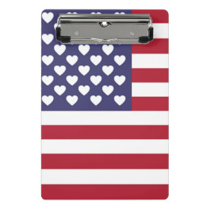 ICH LIEBE DIE USA MINI KLEMMBRETT