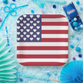 ICH LIEBE DIE USA PAPPTELLER (Party)