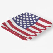 ICH LIEBE DIE USA PAPPTELLER (Gewinkelt)