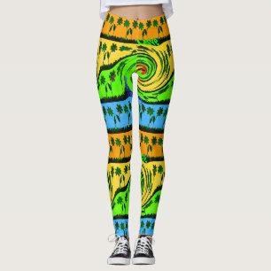 Ich Liebe die Wellen im Sommer am Strand Leggings