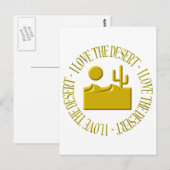 Ich Liebe die Wüste Postkarte (Vorne/Hinten)