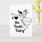 Ich Liebe die Zahnseide-Fee! Karte (Gelbe Blume)