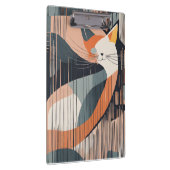 Ich Liebe diese minimalistische Vektorkatzenkunst  Klemmbrett (Rechts)