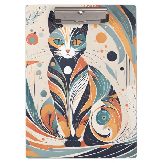 Ich Liebe diese minimalistische Vektorkatzenkunst Klemmbrett (Vorderseite)