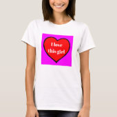 Ich Liebe dieses Girl Valentine's Holiday Geschenk T-Shirt (Vorderseite)