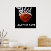 Ich Liebe Dieses Spiel Basketball Poster (Küche)