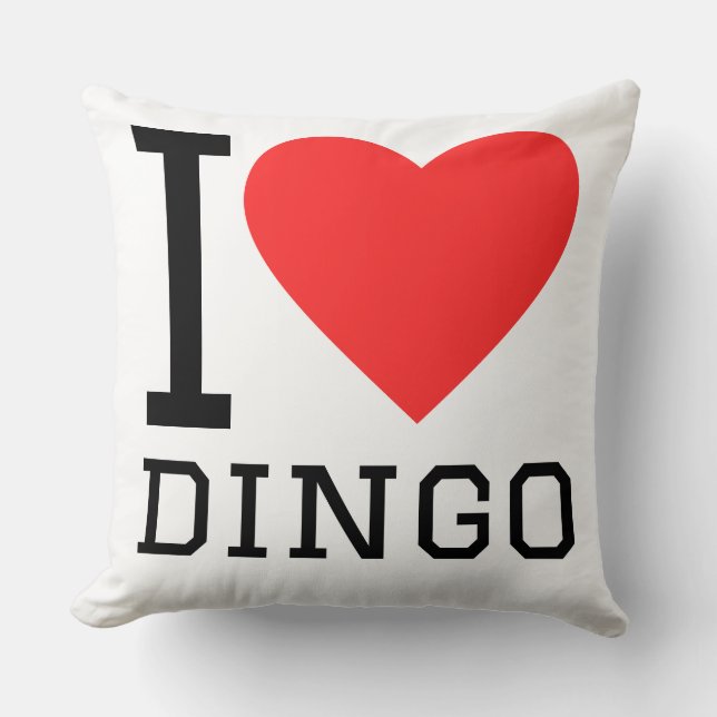 Ich liebe Dingo Kissen (Vorderseite)
