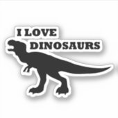 Ich Liebe Dinosaurier! Aufkleber (Vorderseite)