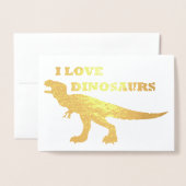 Ich Liebe Dinosaurier! Folienkarte (Vorderseite mit Umschlag)