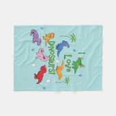 Ich Liebe Dinosaurier! niedlich Fleecedecke (Vorderseite (Horizontal))