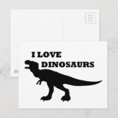 Ich Liebe Dinosaurier! Postkarte (Vorne/Hinten)