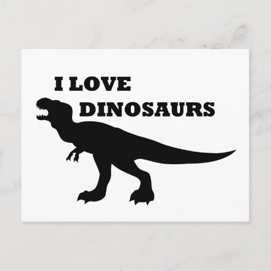 Ich Liebe Dinosaurier! Postkarte (Vorderseite)