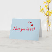 Ich Liebe dir 3000 Valentinstag Karte (Gelbe Blume)