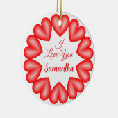 Ich Liebe dir 3D Herz Rahmen Keramik Ornament (Rechts)