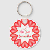 Ich Liebe dir 3D Herz Rahmen Schlüsselanhänger (Vorderseite)