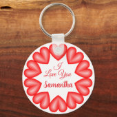 Ich Liebe dir 3D Herz Rahmen Schlüsselanhänger (Rückseite)