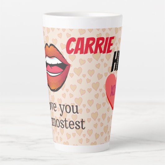 Ich Liebe dir am meisten Milchtasse (Vorderseite)