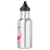 Ich Liebe dir Aquarell-Rot-Blau-Herz Edelstahlflasche (Rechts)