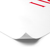 Ich Liebe dir Aquarell-Rot-Blau-Herz Poster (Ecke)