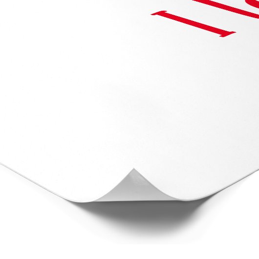 Ich Liebe dir Aquarell-Rot-Blau-Herz Poster (Ecke)