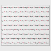 Ich Liebe dir! Aquarellfarbenes Herzmuster Geschenkpapier (Flach)