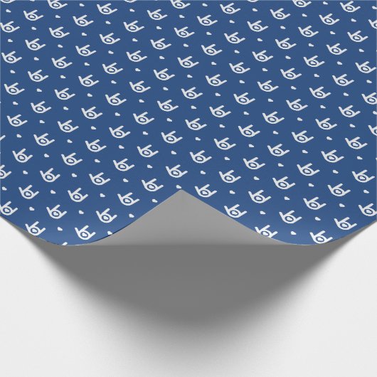 Ich Liebe dir, blau Geschenkpapier (Ecke)