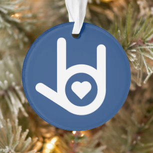 Ich Liebe dir, blau Ornament