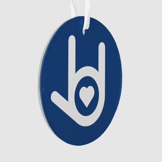 Ich Liebe dir, blau Ornament (Vorderseite)