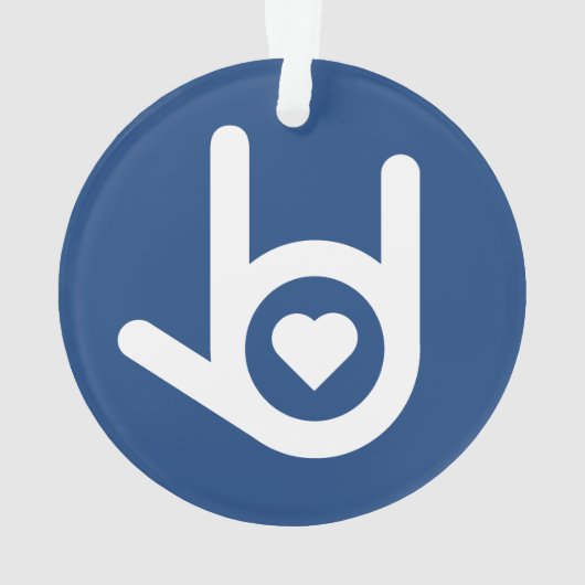 Ich Liebe dir, blau Ornament (Rückseite)