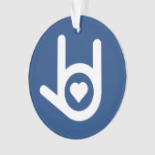 Ich Liebe dir, blau Ornament (Vorderseite)