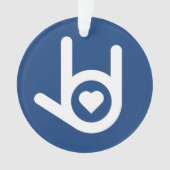 Ich Liebe dir, blau Ornament (Vorderseite)