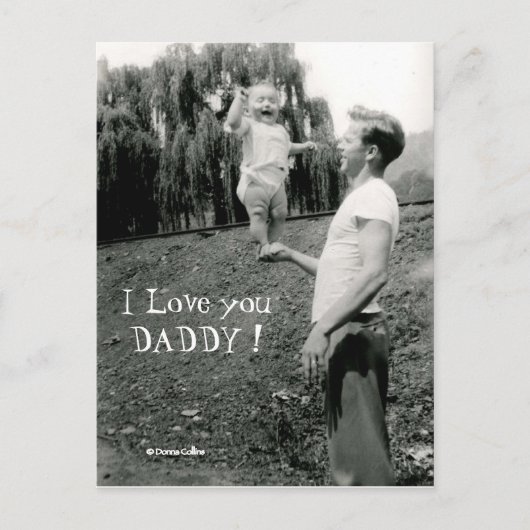 Ich Liebe dir Daddy Postkarte (Vorderseite)
