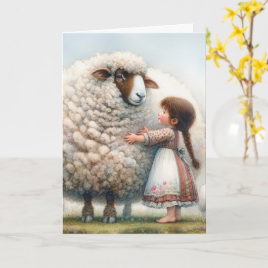 Ich Liebe dir das große Ewe Karte (Gelbe Blume)