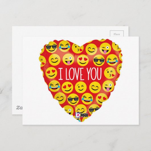 Ich Liebe dir das Herz Postkarte (Vorne/Hinten)