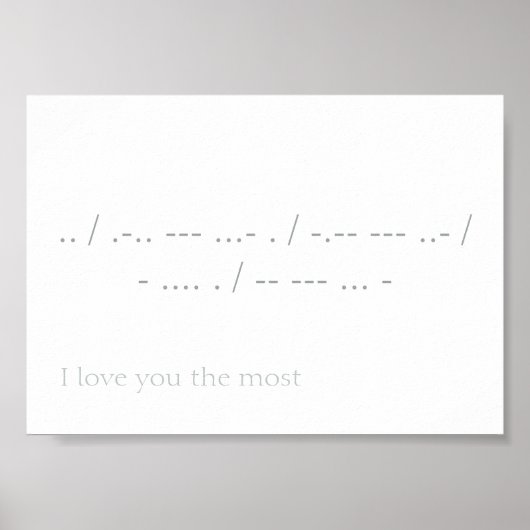 Ich Liebe dir den Morgendsten Code Poster (Vorne)